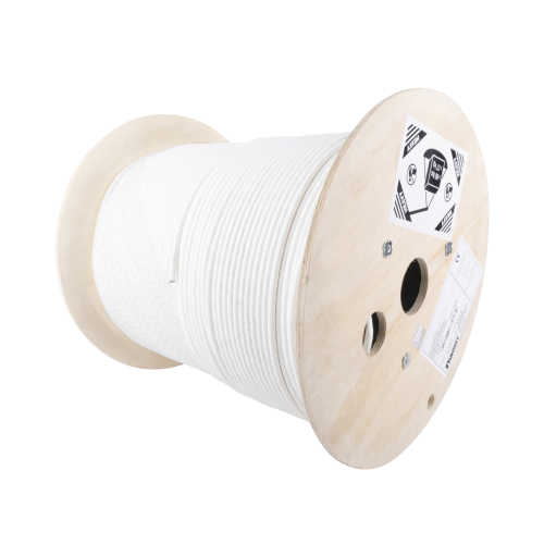 PANDUIT PSL7004WH-CED Bobina de Cable Blindado S/FTP de 4 pares, Cat7, Inmune a Ruido e Interferencias, LSZH (Bajo humo, Cero Halógenos), Color Blanco, Bobina de 500 m
