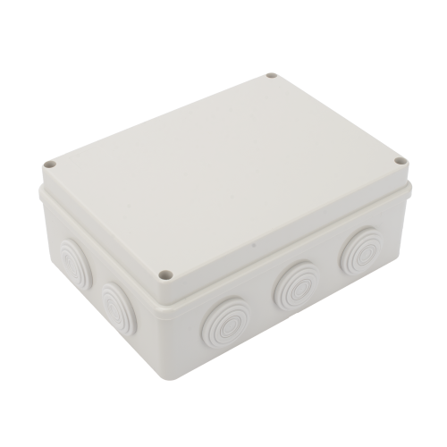 PRECISION PST-1419-ER Caja Derivación-Conexión de Plástico (140 X 190 X 76 mm) con 10 Glándulas de Goma. Para Instalaciones Comerciales, Residenciales e Industriales. Incluye Tornillería para su Tapa. Funciona También como Registro.