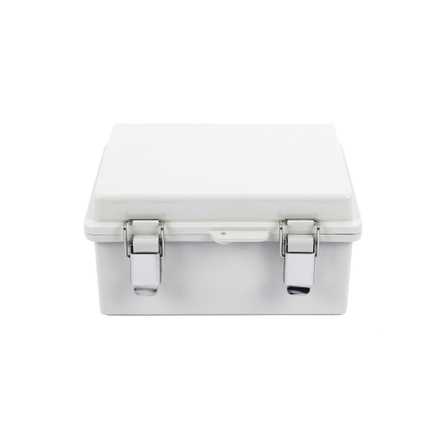 PRECISION PST-1722-11E Gabinete de Plástico ABS, Uso en Intemperie IP66 (170 x 220 x 110 mm) Cierre por broche Inoxidable y Permite Cerrado con Candado y Llave (Perno 5mm) No Incluido