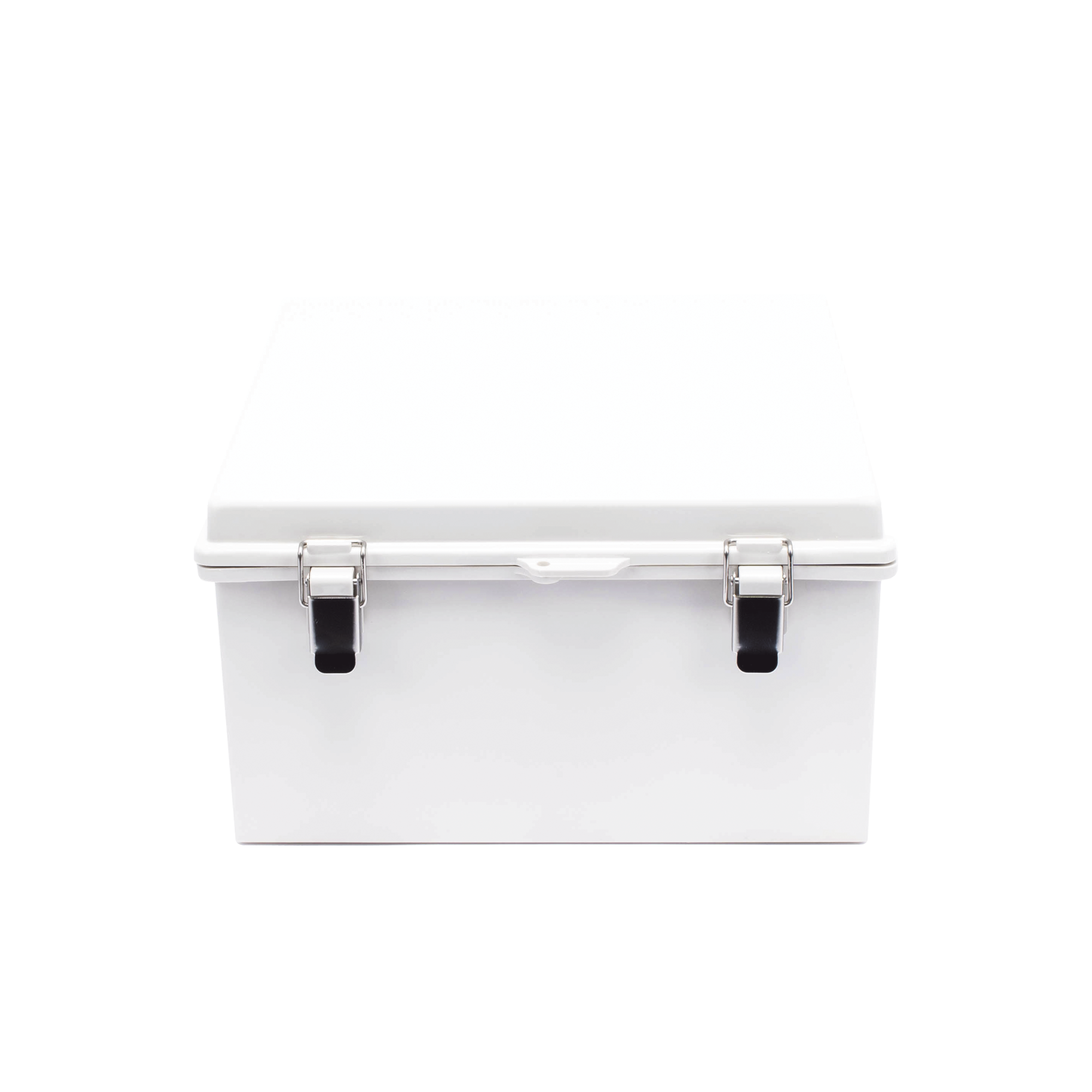 PRECISION PST-3030-18E Gabinete de Plástico ABS, Uso en Intemperie ip66 (300 x 300 x 180 mm) Cierre por Broche Inoxidable y Permite Cerrado con Candado y Llave (Perno 5mm) No Incluido