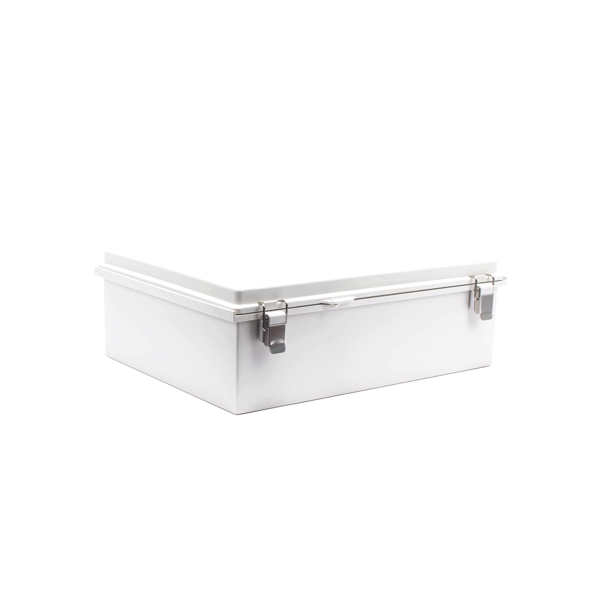 PRECISION PST-3546-16E Gabinete de Plástico ABS, Uso en Intemperie IP66 (350 x 460 x 160 mm) Cierre por Broche Inoxidable y Permite Cerrado con Candado y Llave (Perno 5mm) No Incluido