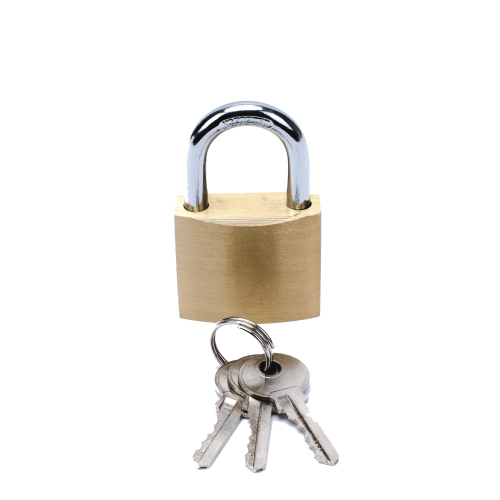 PRECISION PST-A010-03 Candado de Latón Cuerpo 40 x 40 mm Con 3 Llaves. Diam. de Perno: 6.2 mm