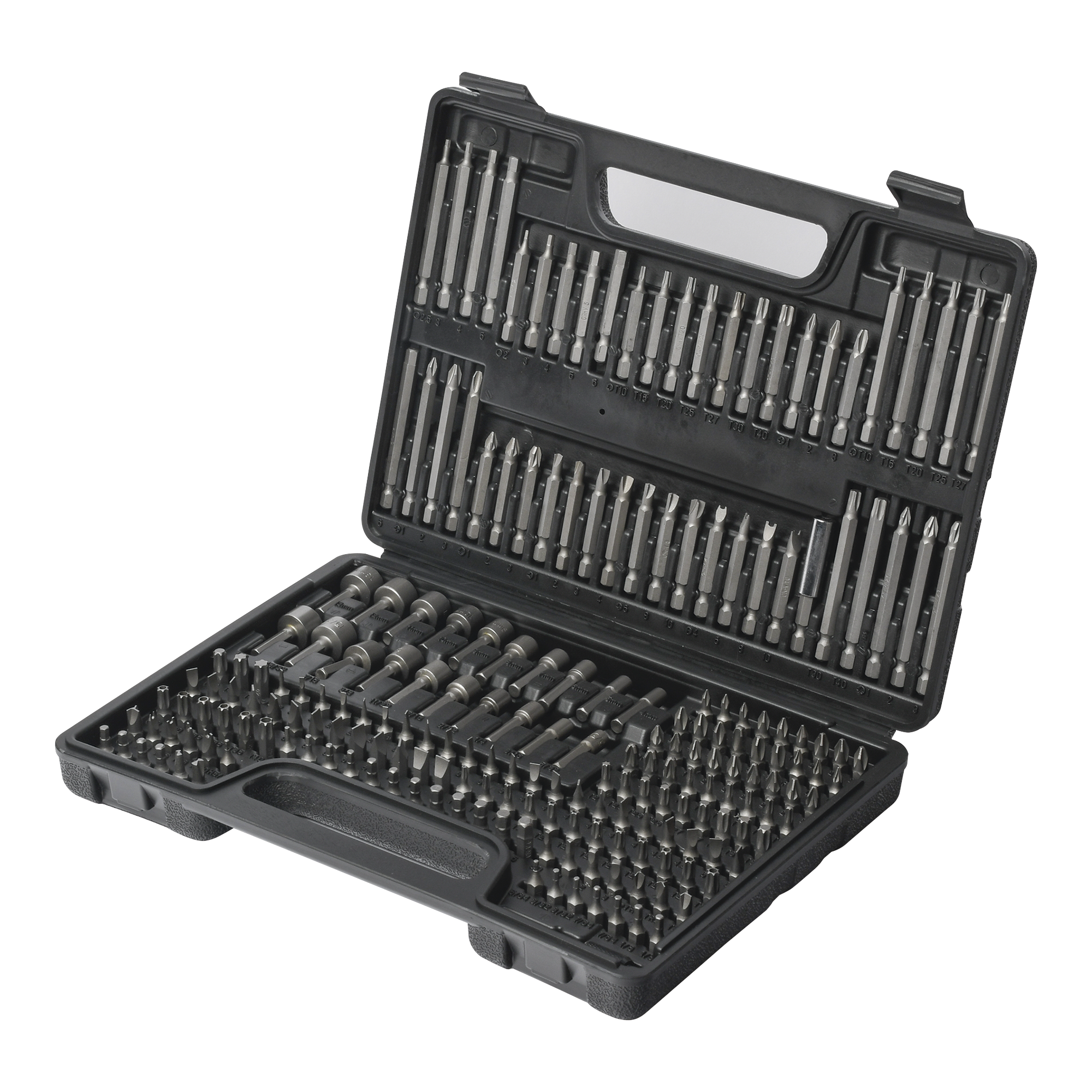 PRECISION PST-C010-03 Juego de 208 Puntas para Taladro Entrada Hexagonal 1/4″. Incluye Estuche.