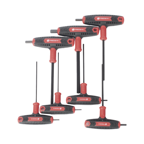 PRECISION PST-H03-007 Juego de 7 Llaves Hexagonales ( Allen ) Milimétricas con Mango T.