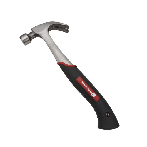 PRECISION PST-H040-01 Martillo Uso Rudo de Acero Forjado de 16 oz. con Uña Curva. Con Sujetador Magnético de Clavos.