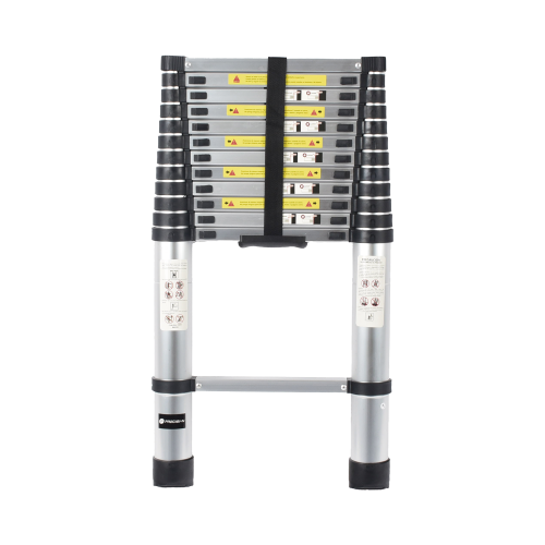 PRECISION PST-H10-001 Escalera Telescópica de Aluminio de 3.8 Metros de Altura