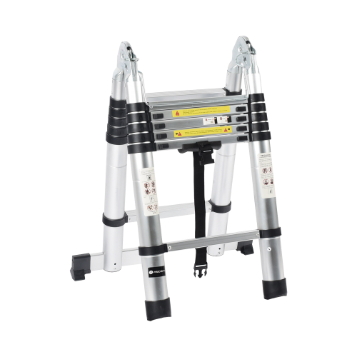 PRECISION PST-H10-002 Escalera Telescópica de Aluminio Tipo Tijera de 1.9 + 1.9 Metros de Altura