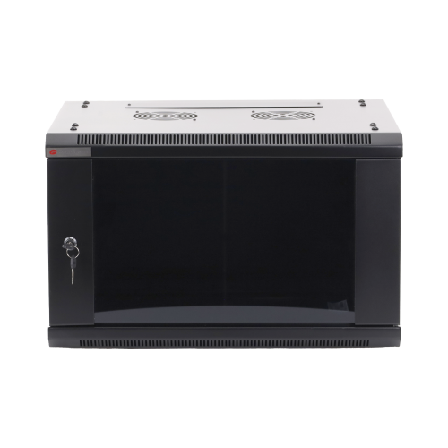 PRECISION PSTC-06-645-BDG Gabinete PRECISION, Con Puerta de Cristal Templado, de 19in, 6UR, 450mm de Profundidad, Color Negro