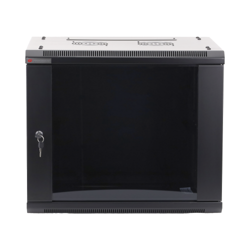 PRECISION PSTC-09-645-BDG Gabinete PRECISION, Con Puerta de Cristal Templado, de 19in, 9UR, 450mm de Profundidad, Color Negro