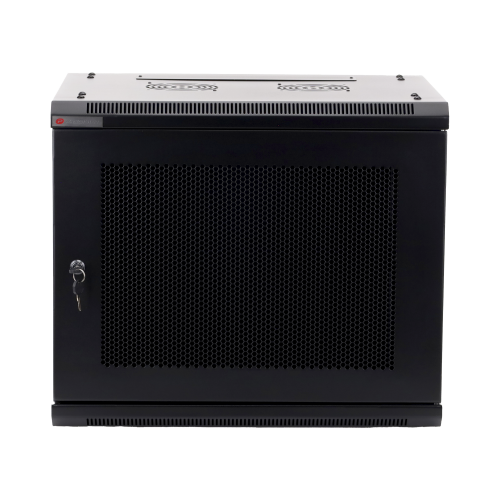 PRECISION PSTC-09-645BDP Gabinete PRECISION, Con Puerta Perforada, de 19in, 9UR, 450mm de Profundidad, Color Negro