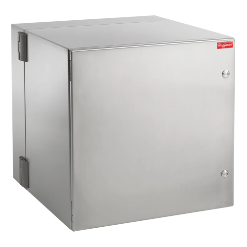 HOFFMAN PTHS242424X Gabinete Industrial ProTek de Puerta Sólida, Protección NEMA Tipo 4/4X/12, Abatible, Fabricado en Acero Inoxidable SS304, 12 UR, Color Gris Claro