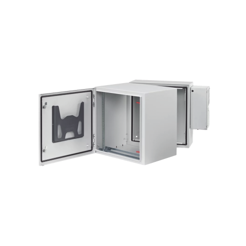 HOFFMAN PTHS242430G4A Gabinete Industrial ProTek de Puerta Sólida, Con Aire Acondicionado de 2000 BTU, Protección NEMA Tipo 4/12; IP66; IK10, Abatible, Fabricado en Acero, 12 UR, Color Gris Claro