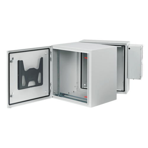 HOFFMAN PTHS362430G4A Gabinete Industrial ProTek de Puerta Sólida, Con Aire Acondicionado de 4000 BTU, Protección NEMA Tipo 4/12; IP66; IK10, Abatible, Fabricado en Acero, 19 UR, Color Gris Claro