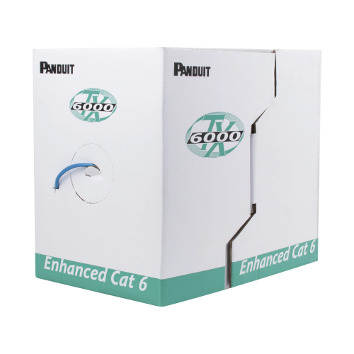 PANDUIT PUC6004BU-FE Bobina de Cable UTP 305 m. de Cobre, TX6000™ PanNet, Reelex, Azul, Categoría 6 Mejorado (23 AWG), PVC (CM), de 4 pares