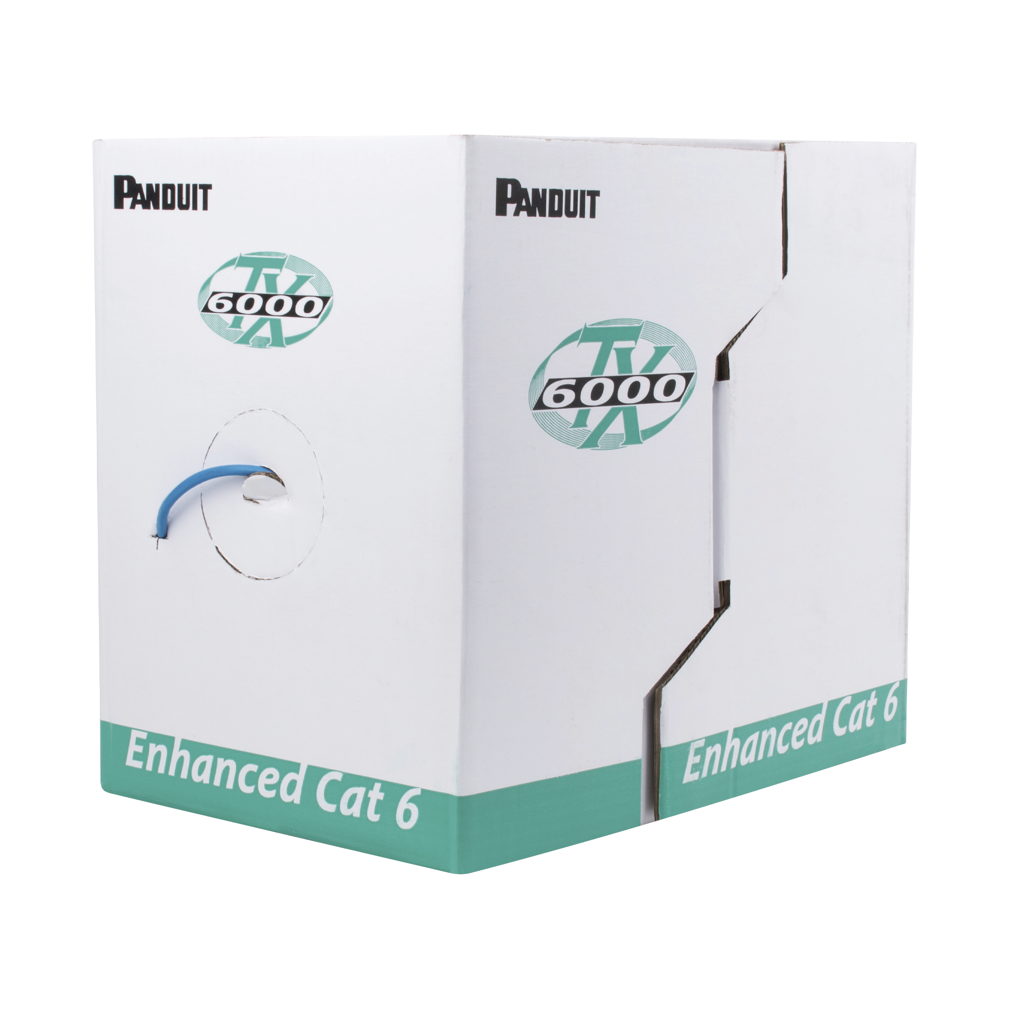 PANDUIT PUC6004BU-FE Bobina de Cable UTP 305 m. de Cobre, TX6000™ PanNet, Reelex, Azul, Categoría 6 Mejorado (23 AWG), PVC (CM), de 4 pares