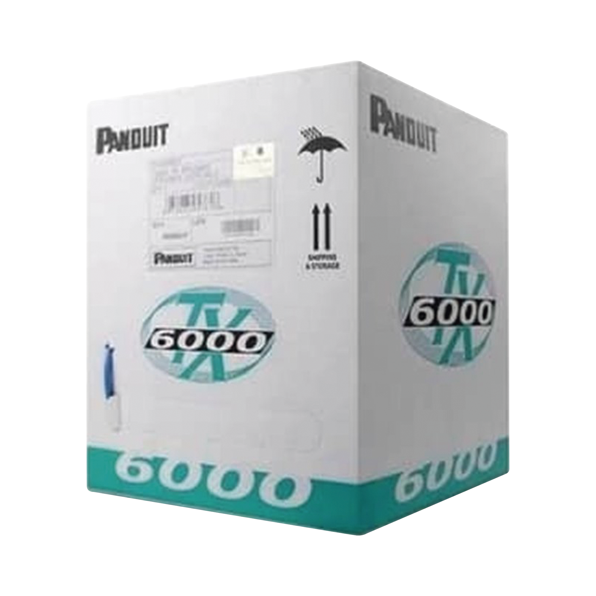 PANDUIT PUC6004WH-FE Bobina de Cable UTP 305 m. de Cobre, TX6000™ PanNet, Reelex, Blanco, Categoría 6 Mejorado (23 AWG), PVC (CM), de 4 pares
