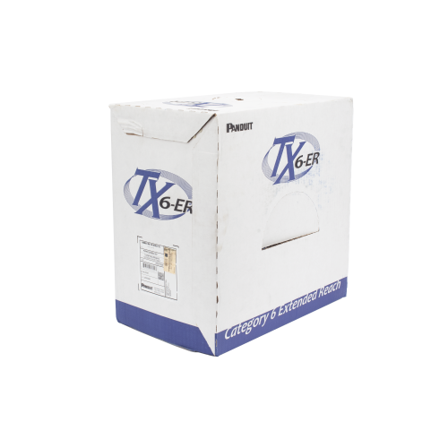 PANDUIT PUP6C2204BU-WZ Bobina de Cable UTP de 4 Pares, Cat6 de Rango Extendido, 22 AWG, CMP (Plenum), Color Azul, 305 m