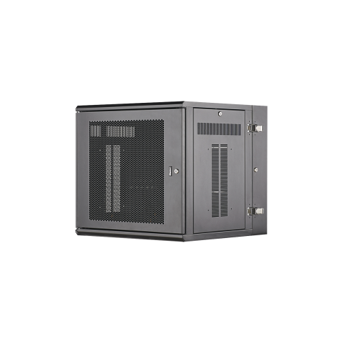 PANDUIT PZWMC12P Gabinete PanZone de Montaje en Pared, de 19in, Puerta Ventilada, 12 UR, 635mm de Profundidad, Color Negro