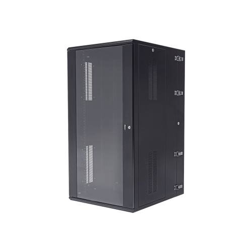 PANDUIT PZWMC2630W Gabinete PanZone de Montaje en Pared, de 19in, Puerta con Ventana de Seguridad, 26 UR, 762mm de Profundidad, Color Negro