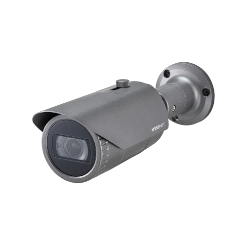 Hanwha Techwin Wisenet QNO-6082R Cámara IP Tipo Bala Antivandálica 2 Megapíxel, Lente Varifocal 3.2 – 10mm, IR 30M, WDR 120db, IP66, H.265 & WiseStream