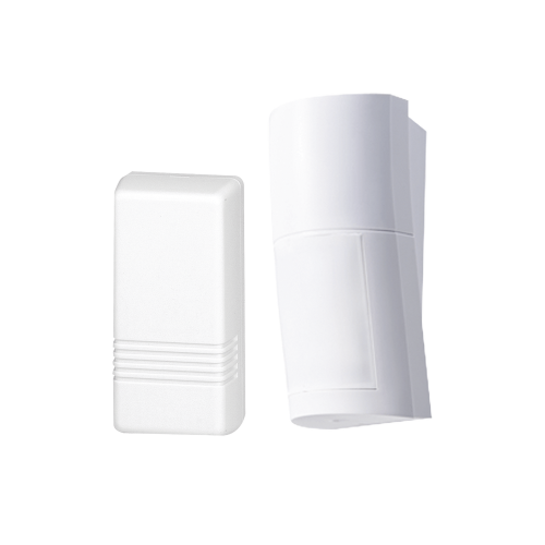 OPTEX QXI-R-WH Detector de Movimiento Pasivo con transmisor 5816 Honeywell/ Inalámbrico, Altura de montaje 0.8m a 2.7 m ajustable, 100% Exterior, Compatible con serie VISTA y LYNX