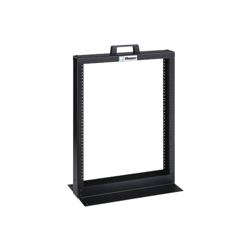 PANDUIT R2P26 Rack de Dos Postes Estándar de 19 in, Rieles Numerados y Roscados #12-24, Fabricado en Aluminio, 13 Unidades de Rack, Color Negro