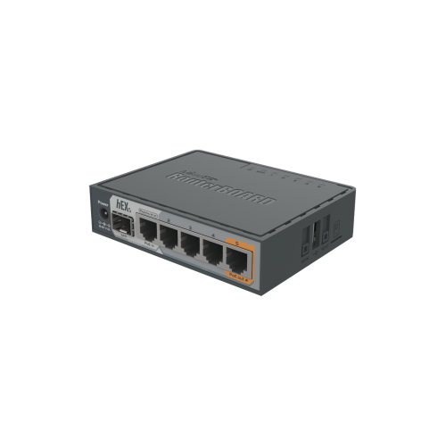MIKROTIK RB760IGS (hEX S) Router Dual Core, 5 puertos Gigabit, 1 Puerto SFP, PoE in, PoE Out