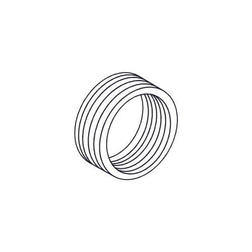 RAWELT RBA-3825-UR Reducción Bushing Aluminio de 1 1/2″ a 1″, Con Recubrimiento de Uretano Purpura.