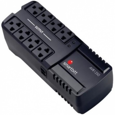 Regulador SMARTBITT SBAVR1350 – Negro, Hogar Y Oficina, 1350 VA, 675 W