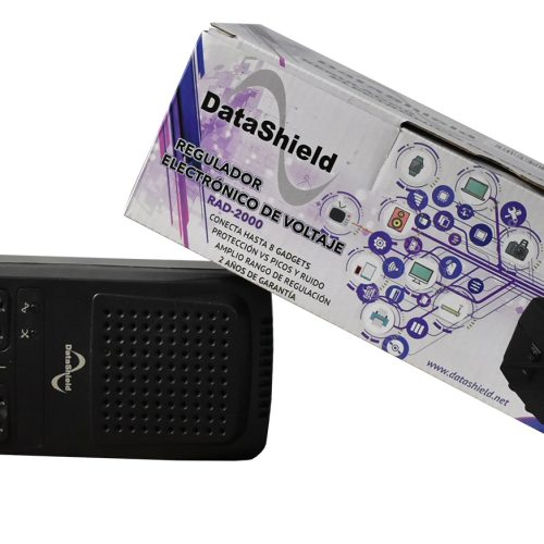Regulador DATASHIELD RAD2000 – 8, Negro, Hogar Y Oficina, 2000 VA, 1000 W