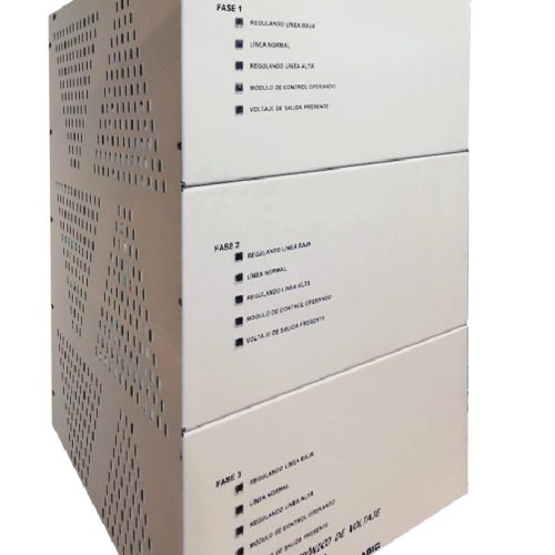 Regulador Electrónico De Voltaje XELLENCE Electrónico Trifásico 220 V. +- 5 Con Tablilla De Conexión –