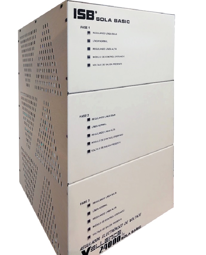 Regulador Electrónico De Voltaje XELLENCE Electrónico Trifásico 220 V. +- 5 Con Tablilla De Conexión –