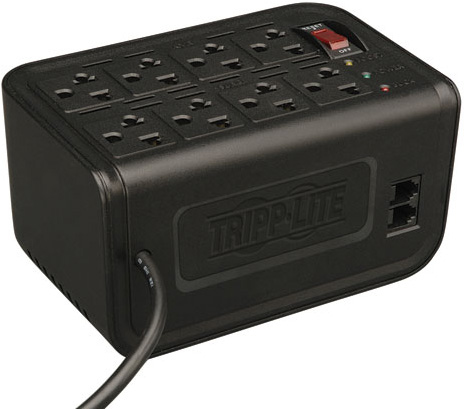 Regulador TRIPP-LITE – 8, Negro, Hogar Y Oficina, 1200 VA