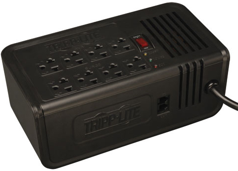 Regulador De Voltaje TRIPP-LITE – 8, Negro, Hogar Y Oficina, 2000 VA, 1000 W