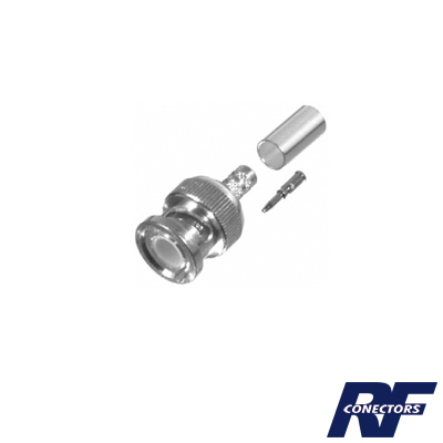 RF INDUSTRIES,LTD RFB-1107-1X Conector BNC Macho de Anillo para cables RG-8/X, LMR-240, 9258.