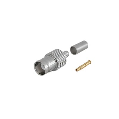 RF INDUSTRIES,LTD RFB-1123-1 Conector BNC Hembra de anillo plegable para cable LP-195, LP-142, RG-58/U, RG-142/U.