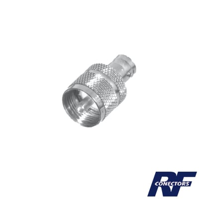RF INDUSTRIES,LTD RFB-1137 Adaptador en Línea para 50 Ohm, Conector BNC Hembra-UHF Macho (PL-259), Níquel/ Plata/ Delrin.