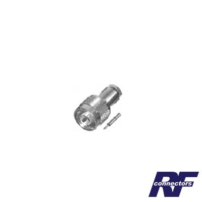 RF INDUSTRIES,LTD RFN-1000-1S Conector N Macho de Rosca para RG-58/U, RG-142/U, Plata/ Oro/ Teflón.
