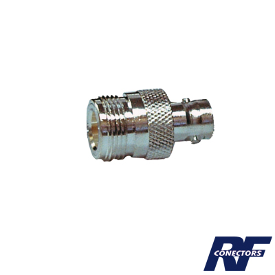 RF INDUSTRIES,LTD RFN-1039-1 Adaptador en Línea, de Conector N Hembra a BNC Hembra, Plata/ Oro/ Teflón.