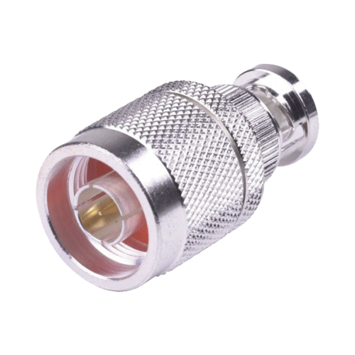 RF INDUSTRIES,LTD RFN-1040-1 Adaptador en Línea, de Conector N Macho a BNC Macho, Plata/ Oro/ Teflón.
