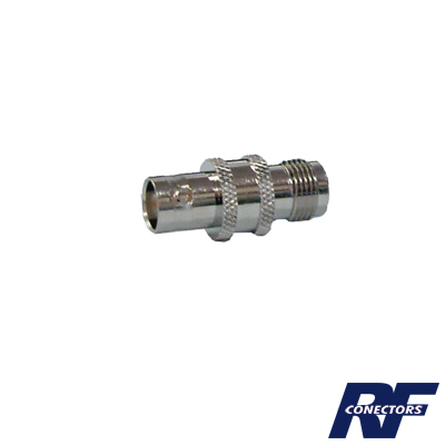 RF INDUSTRIES,LTD RFT-1232 Adaptador en Línea de Conector TNC Hembra a BNC Hembra, Níquel/ Oro/ Teflón.