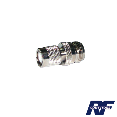 RF INDUSTRIES,LTD RFT-1234 Adaptador en Línea de Conector TNC Macho a N Hembra, Níquel/ Oro/ Teflón.