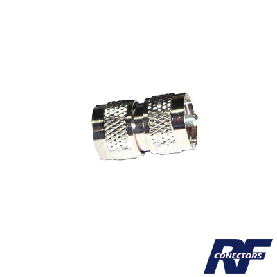 RF INDUSTRIES,LTD RFU-538 Adaptador Barril en Línea, de Conector UHF Macho (PL-259) a UHF Macho (PL-259), Níquel/ Plata/ Teflón.