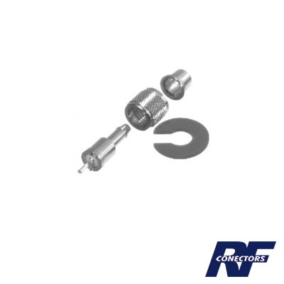 RF INDUSTRIES,LTD RFU-600 Conector Mini UHF Macho para cables RG-58/U, RG-142/U, Níquel/ Plata/ Teflón.