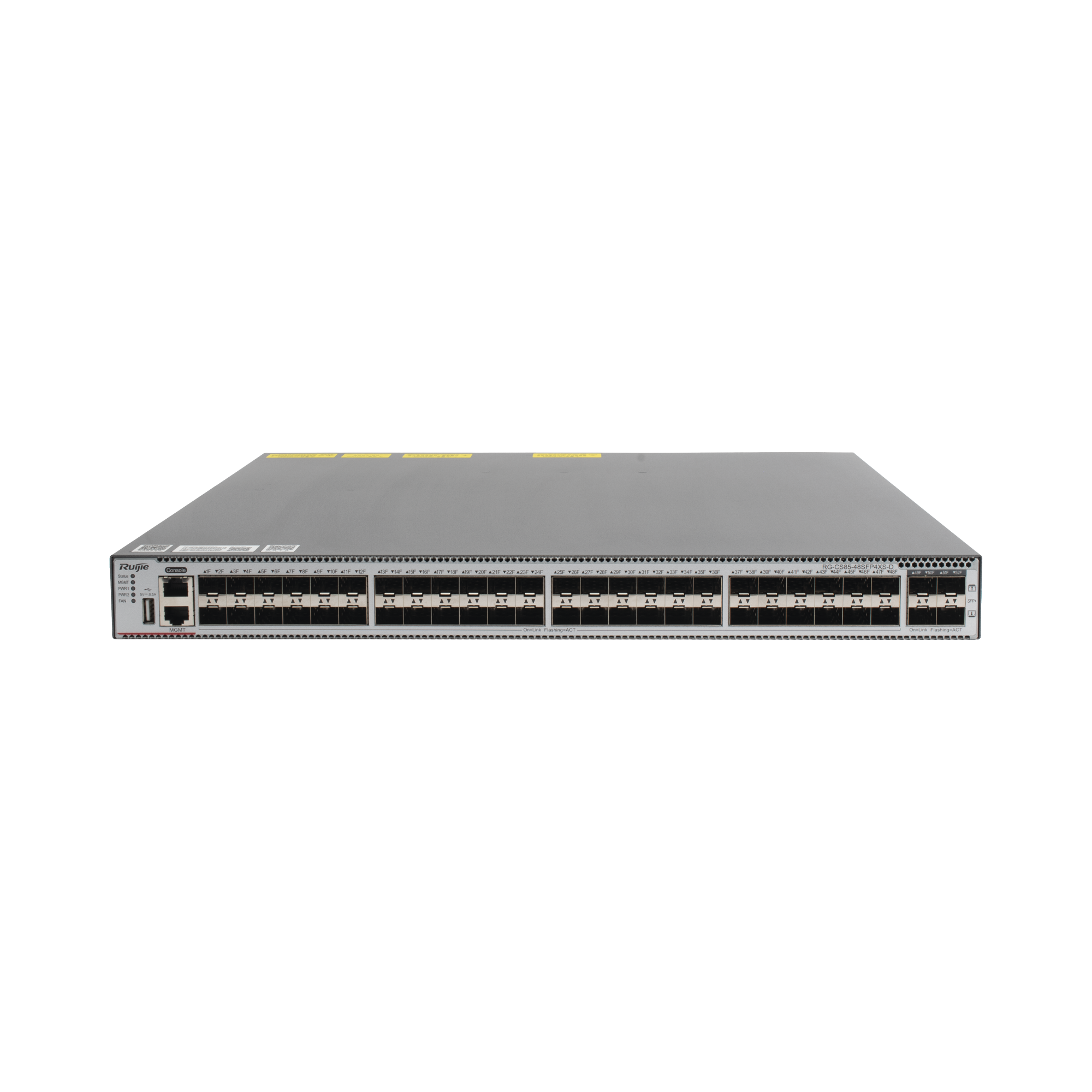RUIJIE RG-CS85-48SFP4XS-D Switch de Distribución Capa 3 con 48 puertos SFP 1G y 4 SFP+ 10Gb, Administración gratuita desde la nube.