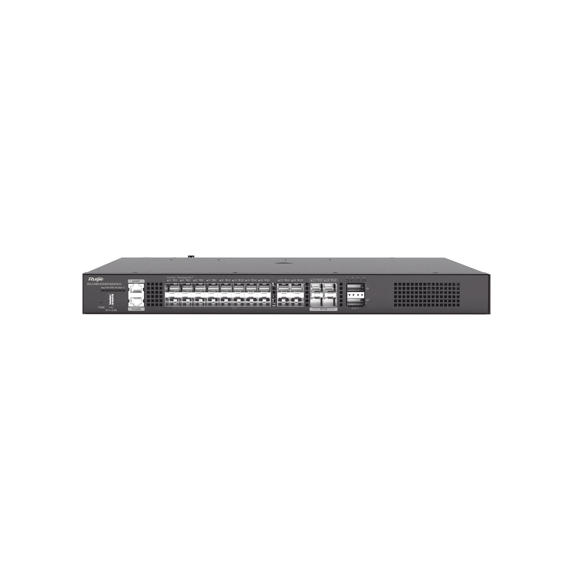 RUIJIE RG-CS86-20XS4VS2QXS-D Switch Core Distribuidor para Fibra con 20 Puertos SFP+ (10G), 4 Puertos SFP28 (25G) y 2 Puertos QSFP+ (40G)