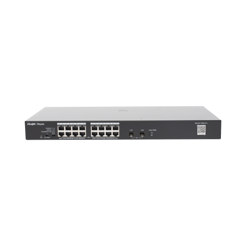 RUIJIE RG-ES118GS-P-L Switch PoE+ No Administrable con 18 Puertos Gigabit y 2 Uplinks Gigabit hasta 247 Watts