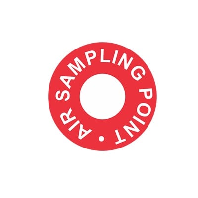 SAFE FIRE DETECTION INC. RP-5218 Etiqueta de Punto de Muestreo para Tubería de Aspiración, Paquete con 125 Piezas