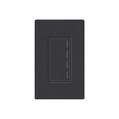 LUTRON RADIORA 3 RRSTHN4BMN (RadioRa3) Botonera Sunnata Negro 3 escenas y 2 botones subir/bajar para Radio RA3, programe escenas diferentes en cada botón.