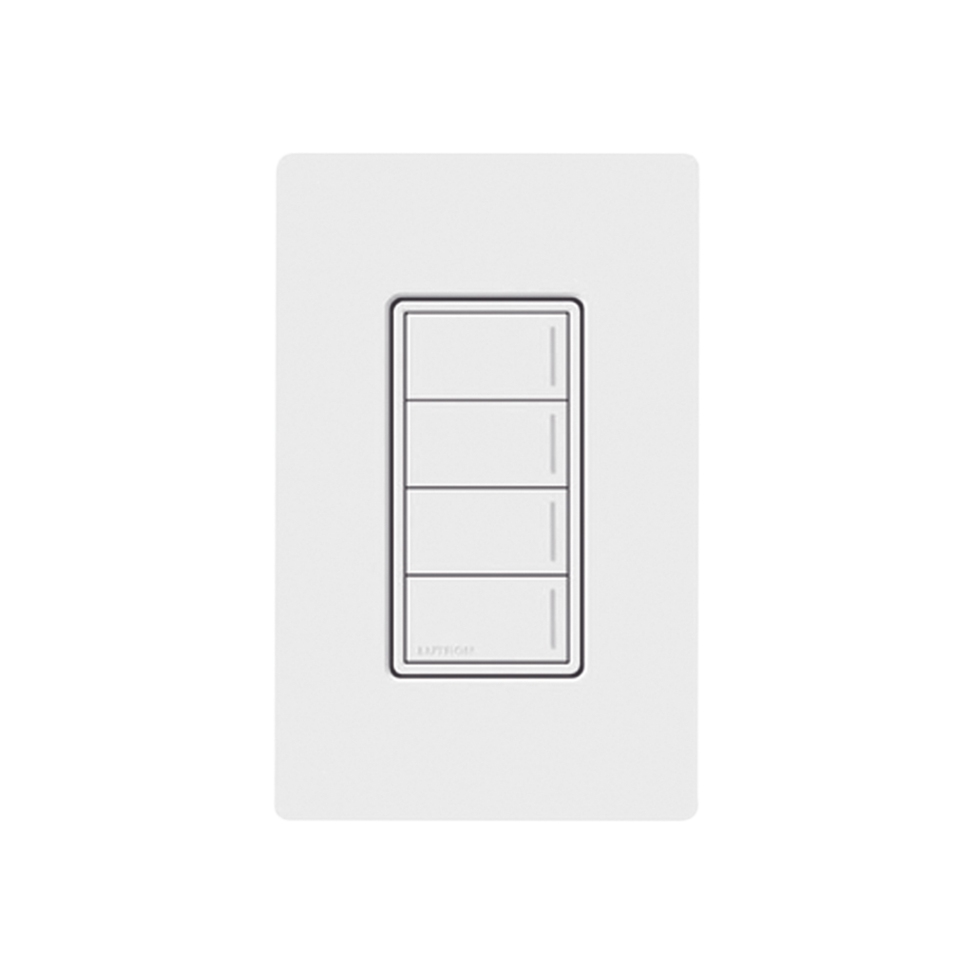 LUTRON RADIORA 3 RRSTHN4BSW (RadioRa3) Botonera Sunnata Blanco 3 escenas y 2 botones subir/bajar para Radio RA3, programe escenas diferentes en cada botón.